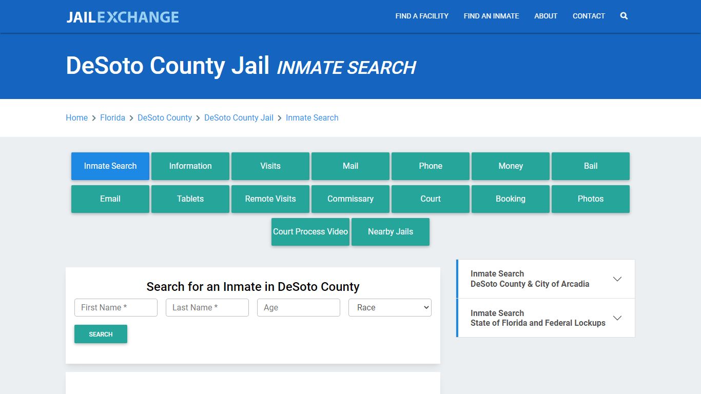 DeSoto County Jail, FL Inmate Search: Roster & Mugshots