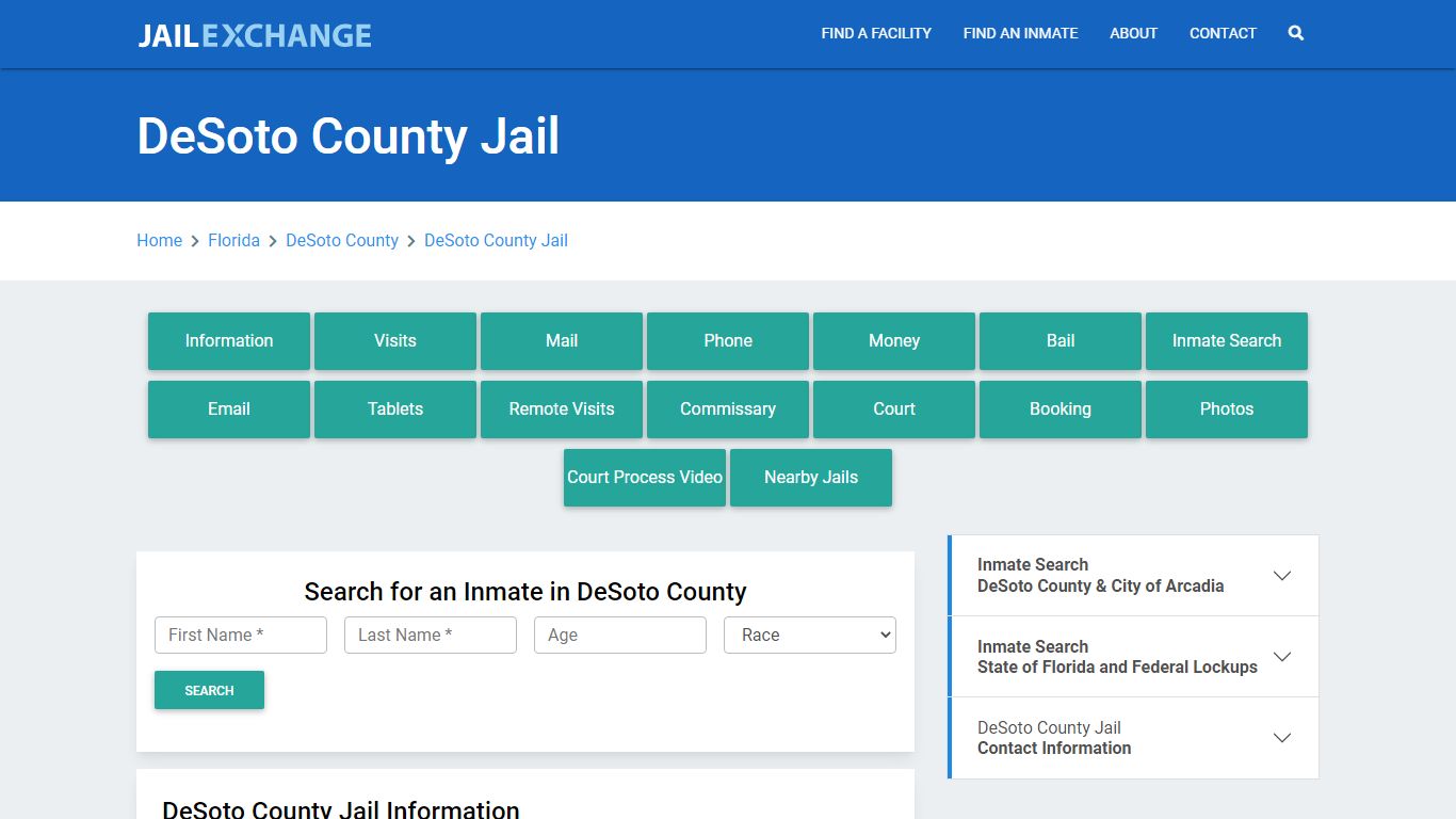 DeSoto County Jail Roster Lookup, FL, Inmate Search